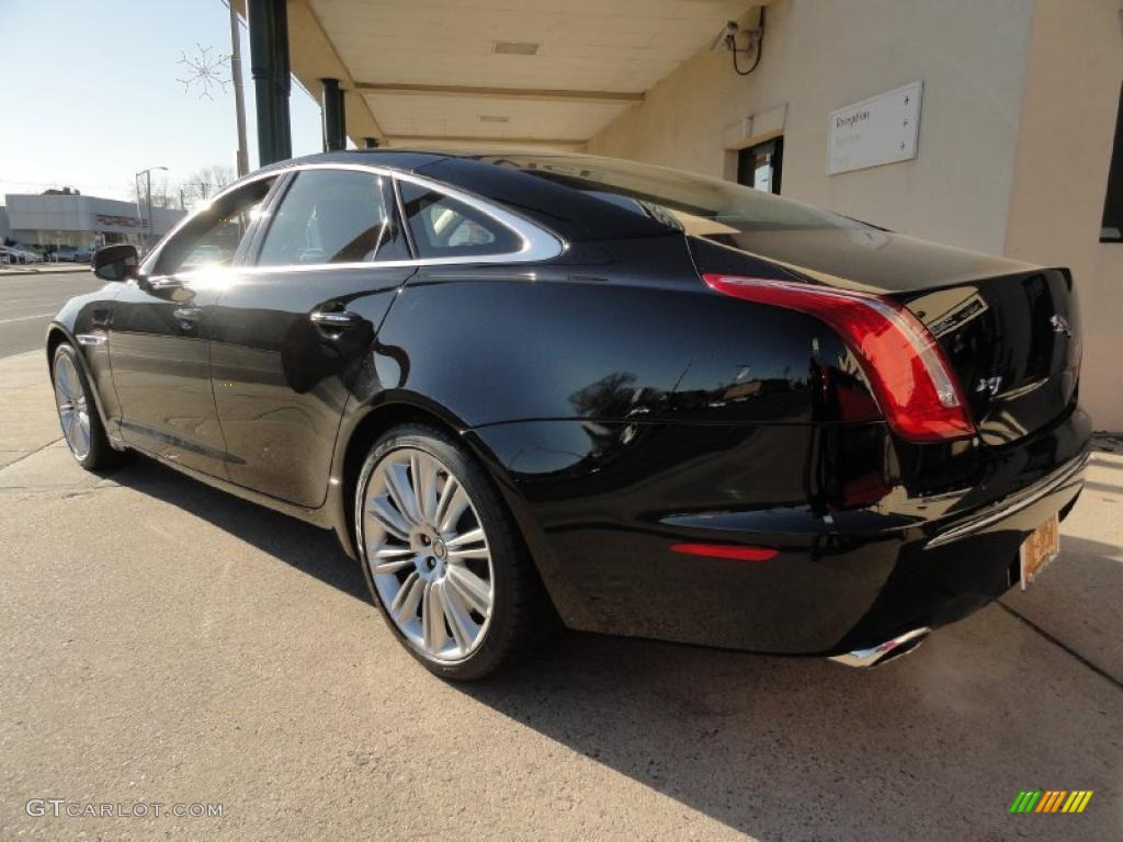 2011 XJ XJ Supercharged - Ebony Black / London Tan/Navy Blue photo #4