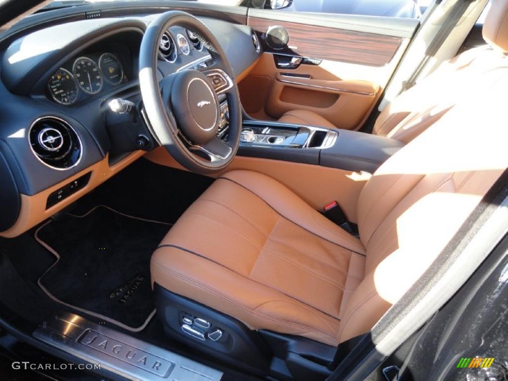 London Tan/Navy Blue Interior 2011 Jaguar XJ XJ Supercharged Photo #41269569
