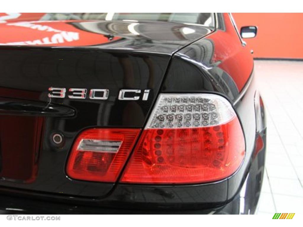 2004 3 Series 330i Coupe - Jet Black / Sand photo #9