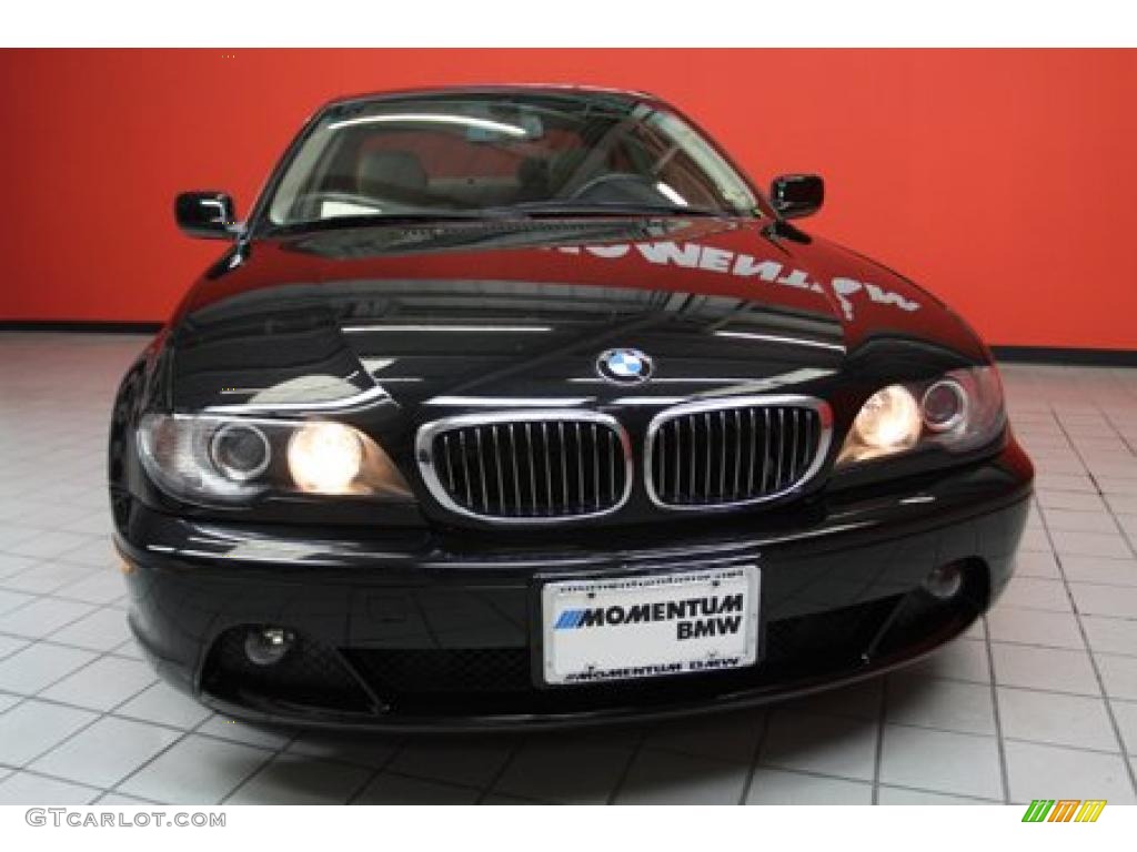 2004 3 Series 330i Coupe - Jet Black / Sand photo #10
