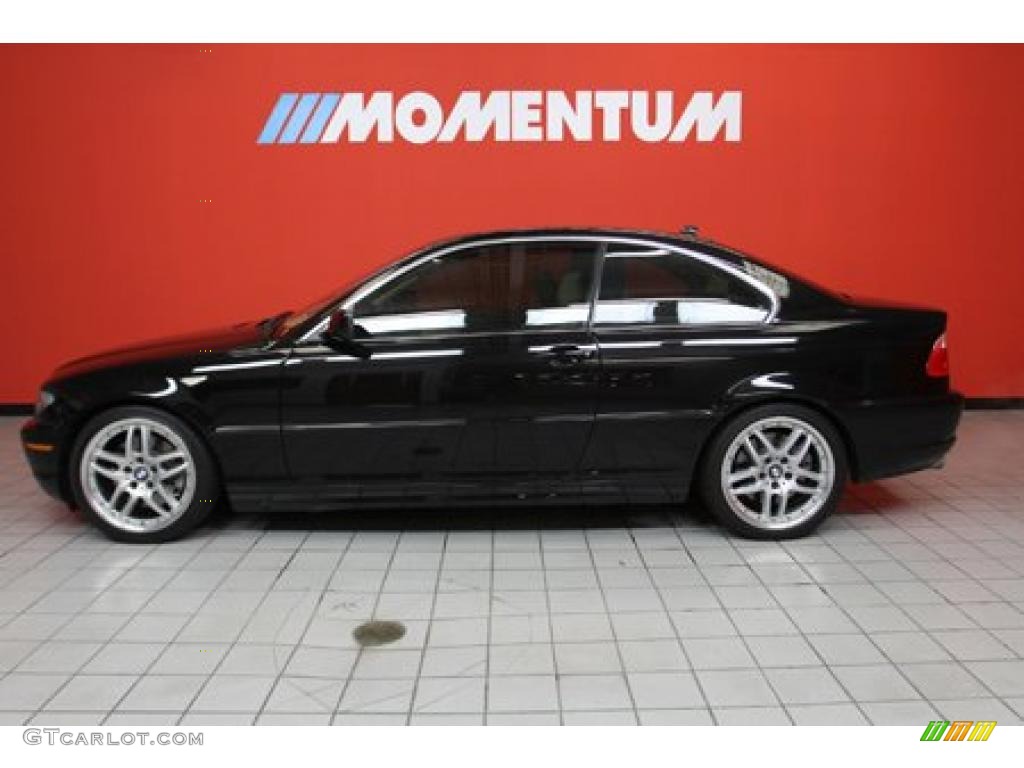 2004 3 Series 330i Coupe - Jet Black / Sand photo #11
