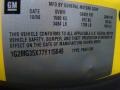 2007 Pontiac Solstice GXP Roadster Info Tag