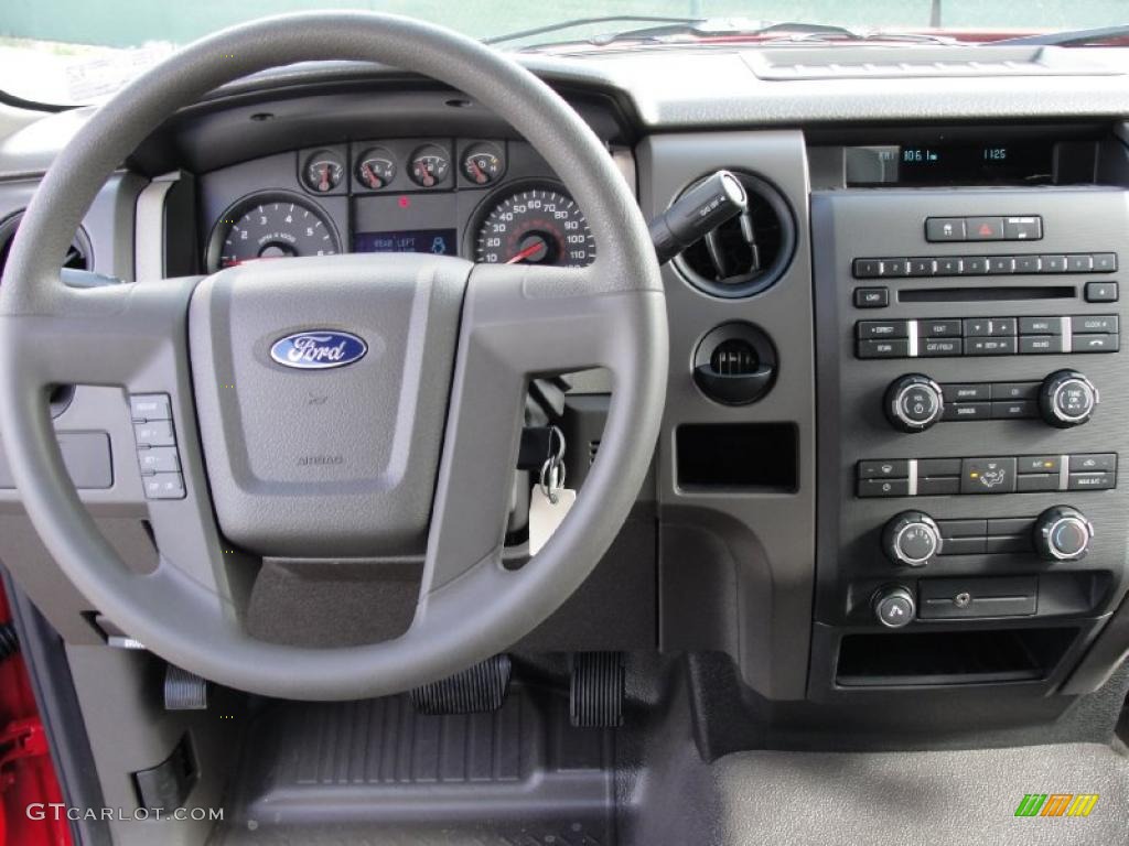 2010 F150 STX SuperCab - Vermillion Red / Medium Stone photo #24