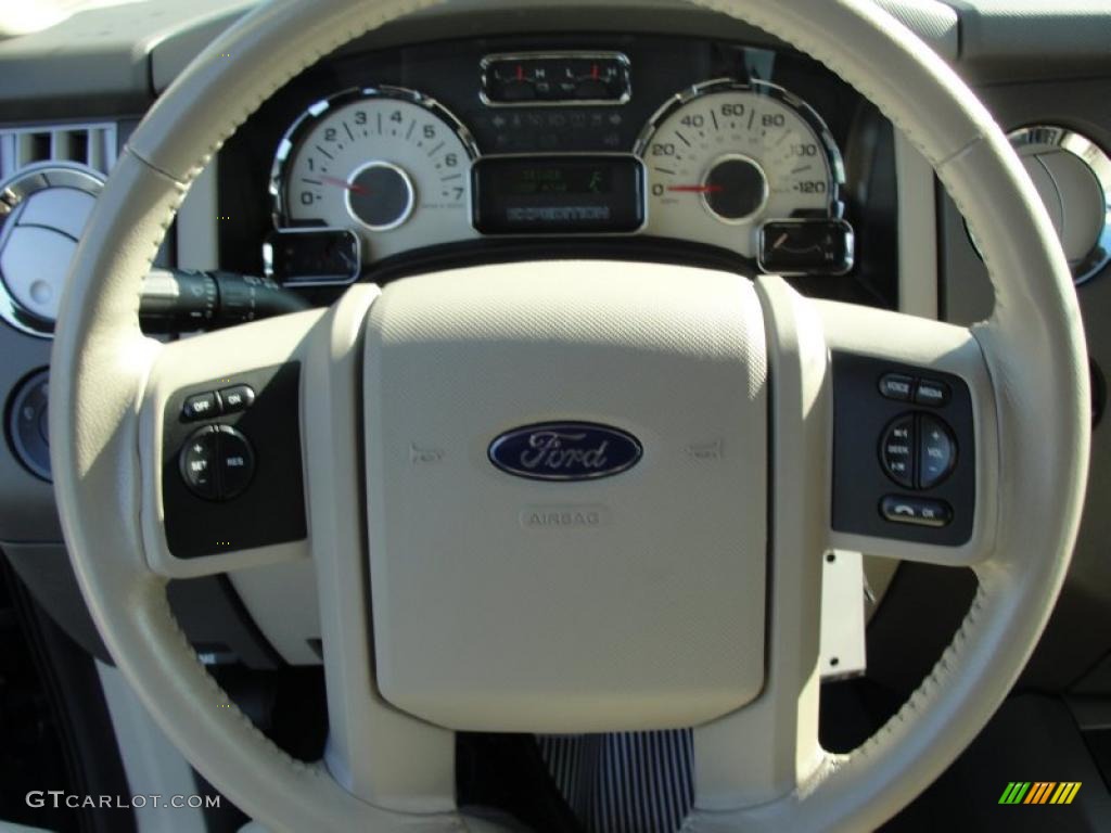 2009 Ford Expedition XLT Stone Steering Wheel Photo #41277661