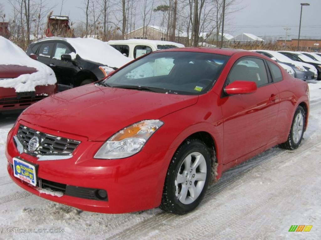 2008 Altima 2.5 S Coupe - Code Red Metallic / Charcoal photo #1