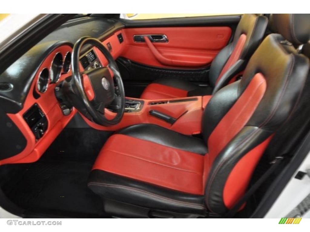 Salsa Red/Charcoal Interior 2000 Mercedes-Benz SLK 230 Kompressor Roadster Photo #41280965