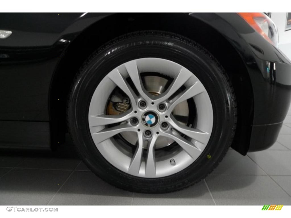 2008 3 Series 328xi Sedan - Jet Black / Black photo #23