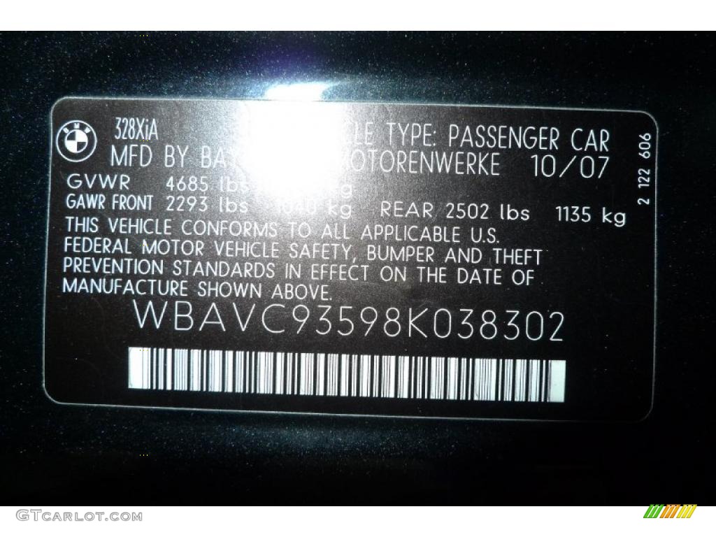 2008 3 Series 328xi Sedan - Jet Black / Black photo #50
