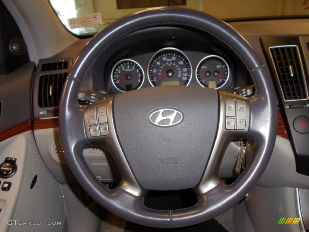 2007 Hyundai Veracruz Limited Gray Steering Wheel Photo #41283221