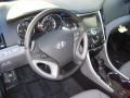 Gray 2011 Hyundai Sonata Limited 2.0T Steering Wheel
