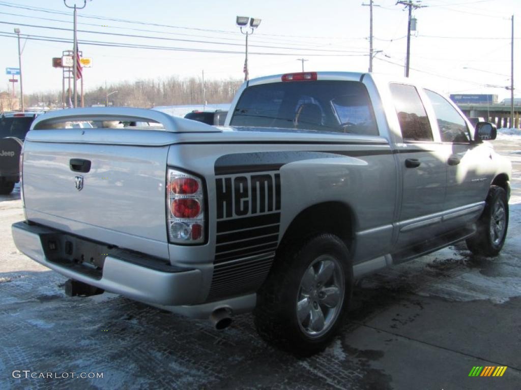 2003 Ram 1500 SLT Quad Cab 4x4 - Bright Silver Metallic / Dark Slate Gray photo #15