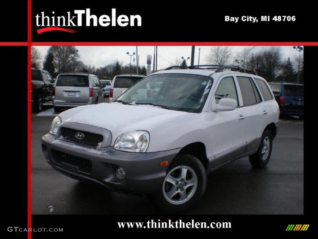 2004 Santa Fe LX 4WD - Nordic White / Gray photo #1