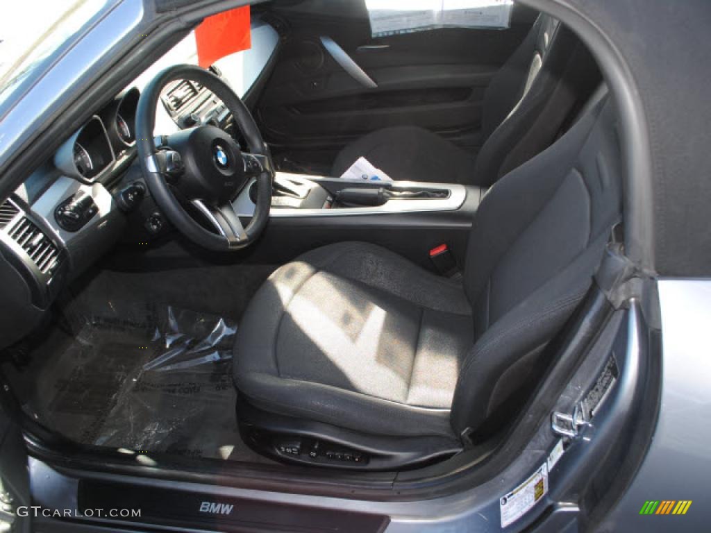 Black Interior 2007 BMW Z4 3.0i Roadster Photo #41287981