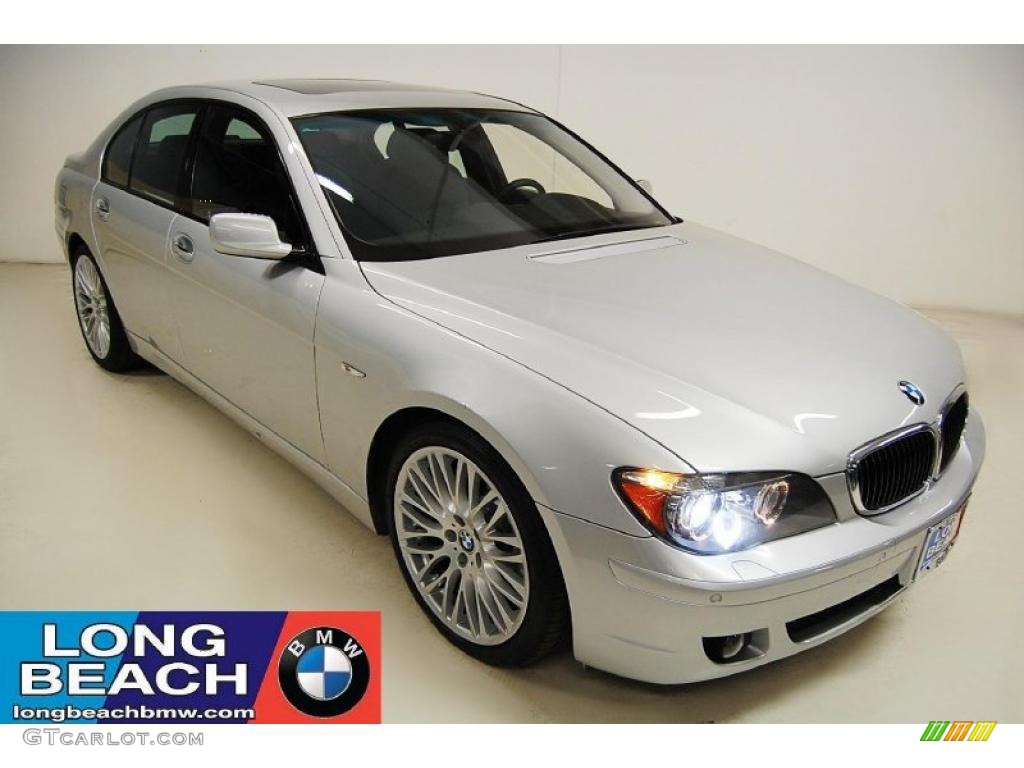 2008 7 Series 750i Sedan - Titanium Silver Metallic / Black photo #1
