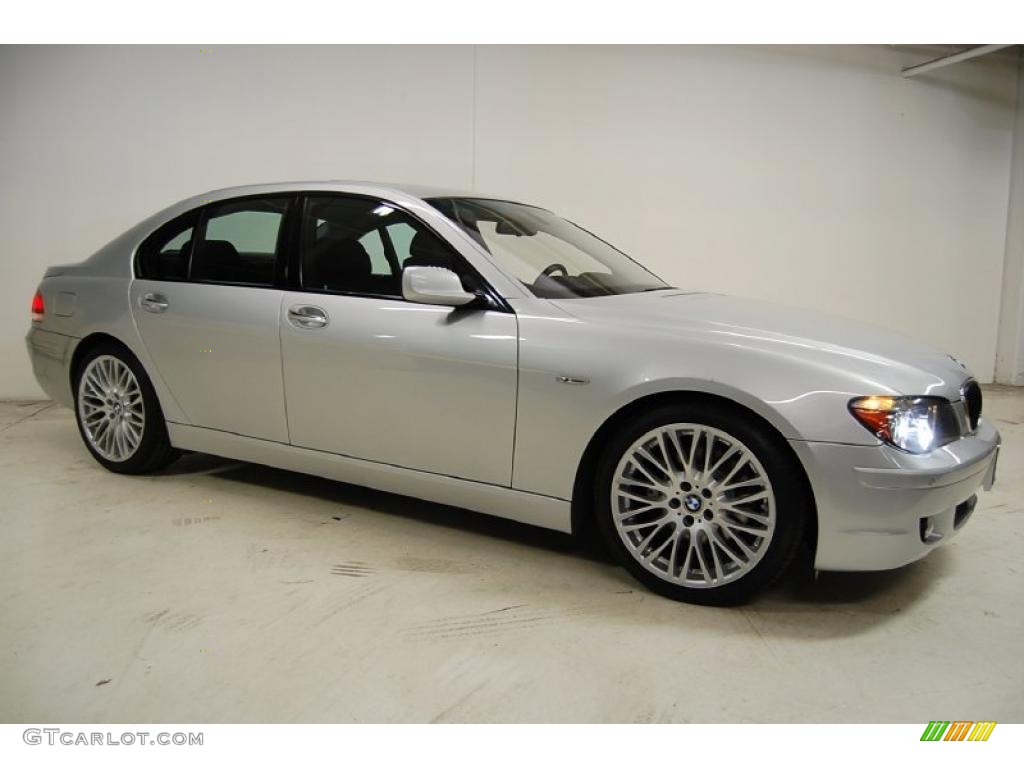2008 7 Series 750i Sedan - Titanium Silver Metallic / Black photo #2