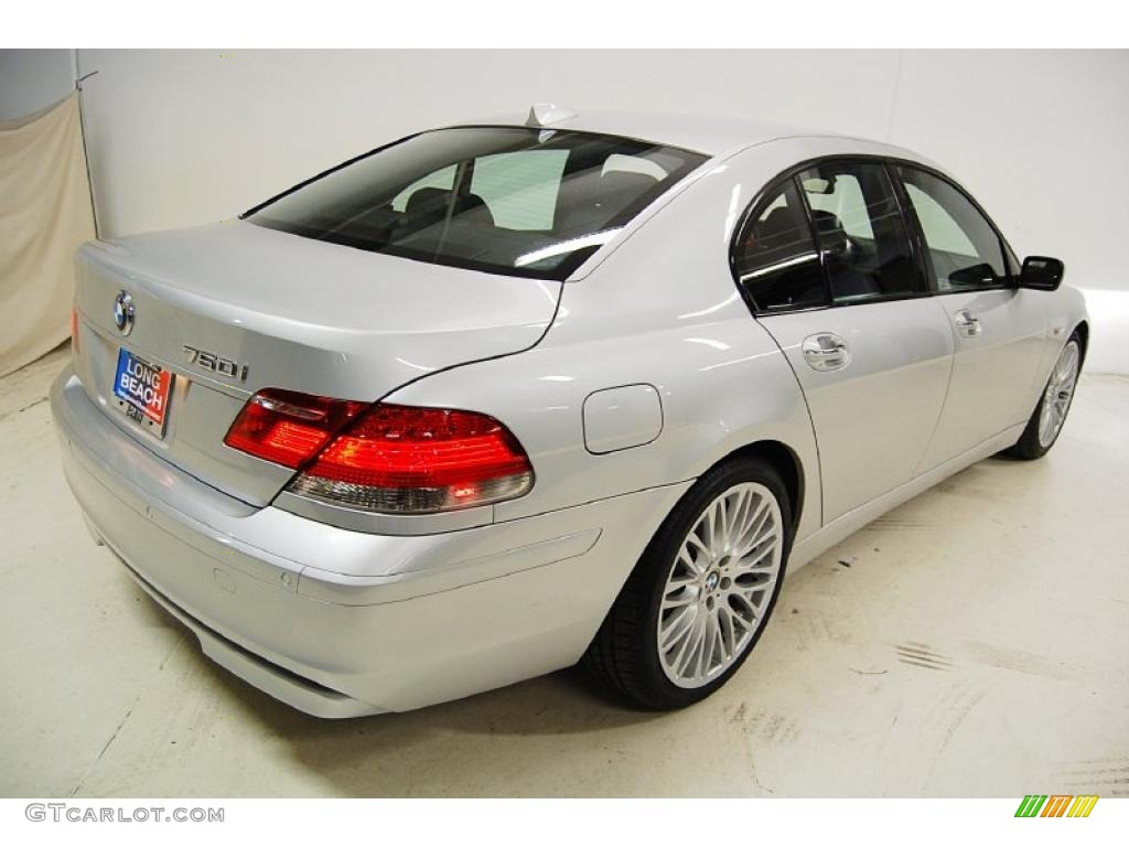 2008 7 Series 750i Sedan - Titanium Silver Metallic / Black photo #6