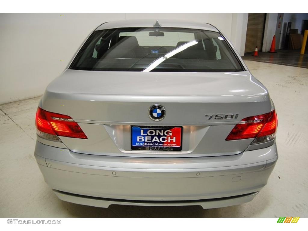 2008 7 Series 750i Sedan - Titanium Silver Metallic / Black photo #7