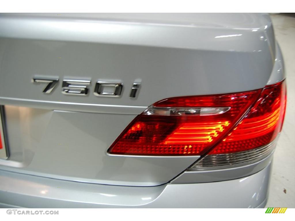 2008 7 Series 750i Sedan - Titanium Silver Metallic / Black photo #8