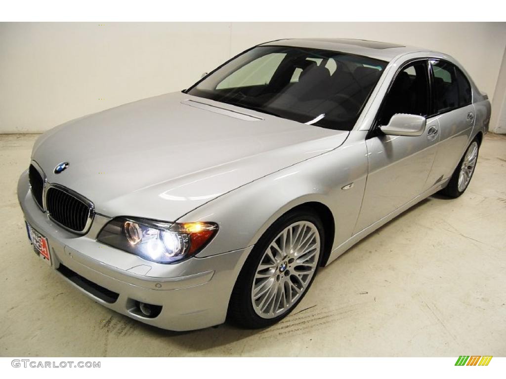 2008 7 Series 750i Sedan - Titanium Silver Metallic / Black photo #10