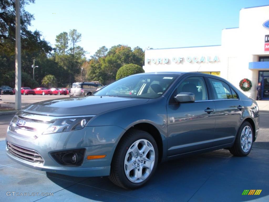 2011 Fusion SE V6 - Steel Blue Metallic / Charcoal Black photo #1