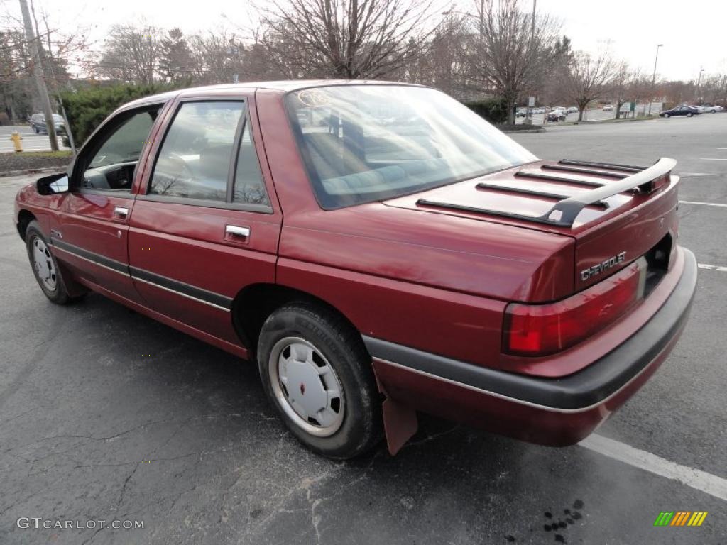1989 Corsica Sedan - Medium Garnet Red Metallic / Gray photo #4