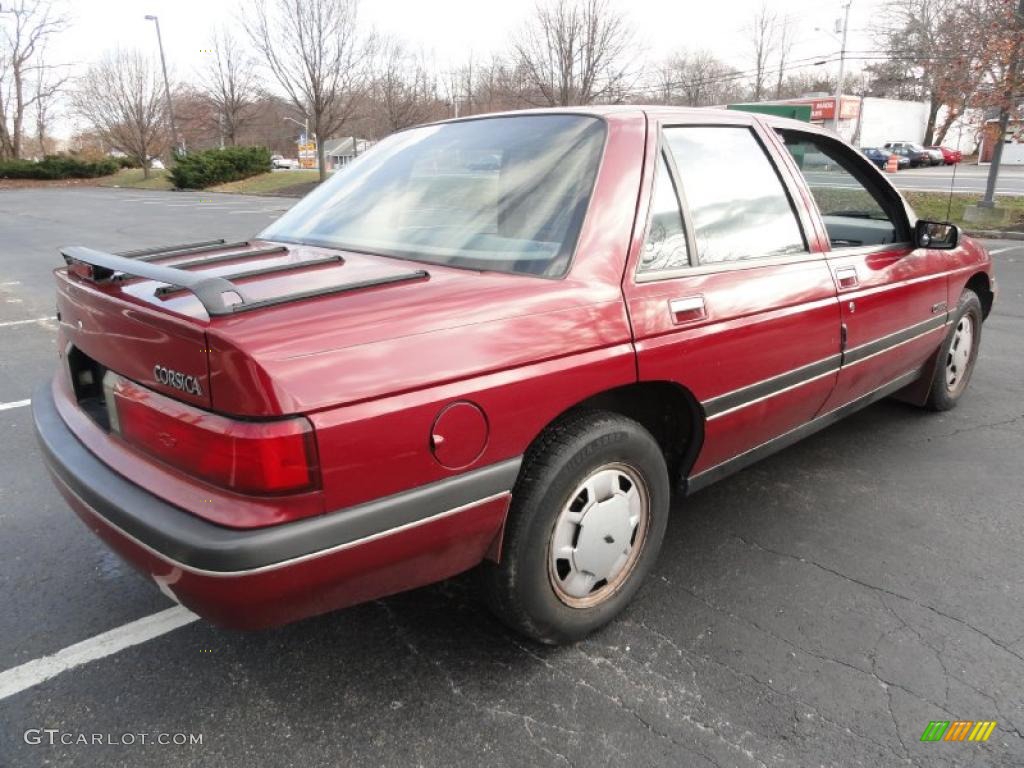 1989 Corsica Sedan - Medium Garnet Red Metallic / Gray photo #6