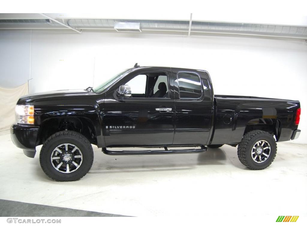 2007 Silverado 1500 LT Extended Cab - Black / Ebony Black photo #11