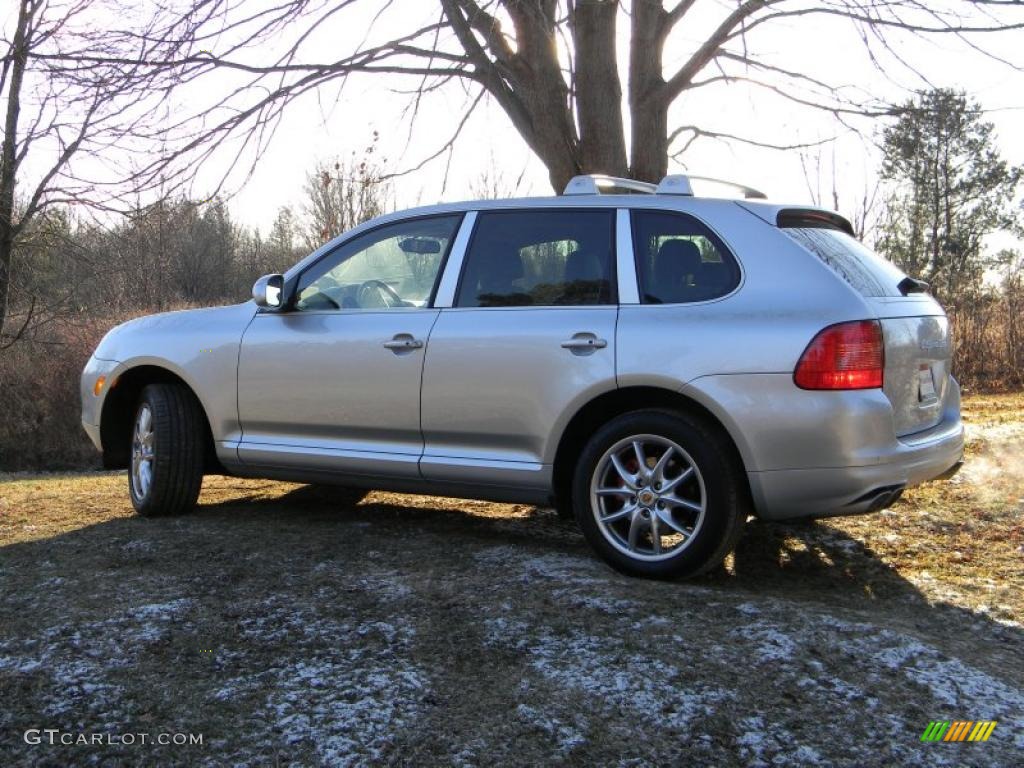 2004 Cayenne Turbo - Crystal Silver Metallic / Stone/Steel Grey photo #5