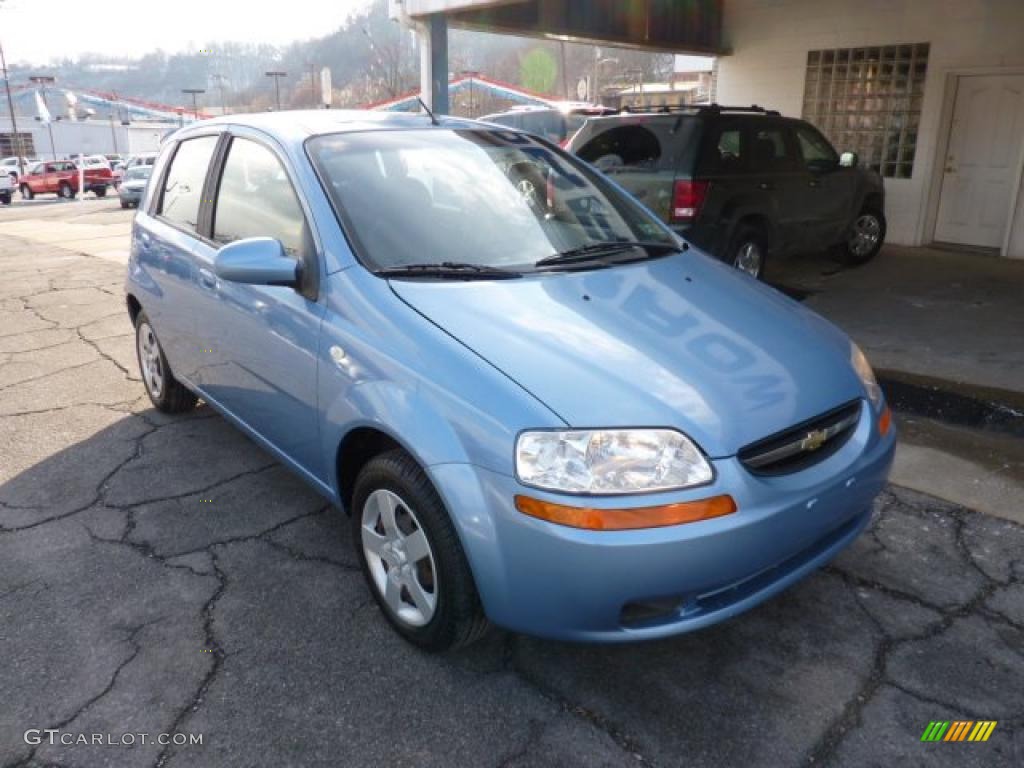 Pastel Blue Metallic 2005 Chevrolet Aveo LS Hatchback Exterior Photo #41292433