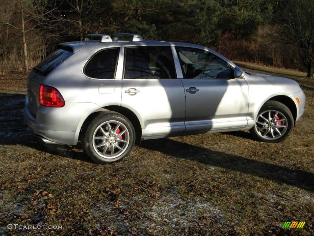 2004 Cayenne Turbo - Crystal Silver Metallic / Stone/Steel Grey photo #13