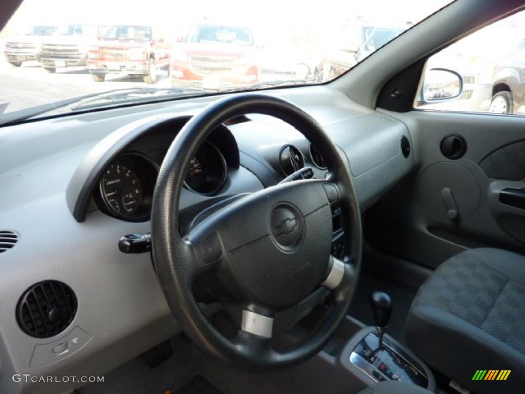 2005 Chevrolet Aveo LS Hatchback Gray Dashboard Photo #41292557