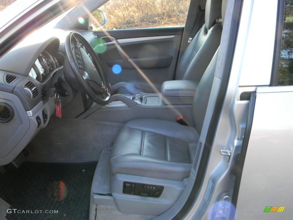 Stone/Steel Grey Interior 2004 Porsche Cayenne Turbo Photo #41292714