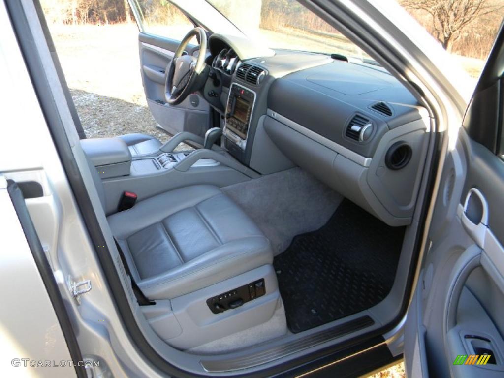 Stone/Steel Grey Interior 2004 Porsche Cayenne Turbo Photo #41293002