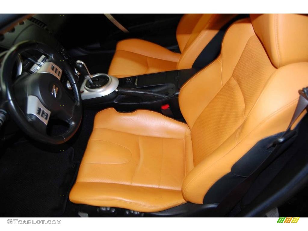 Burnt Orange Leather Interior 2006 Nissan 350Z Touring Coupe Photo #41296346