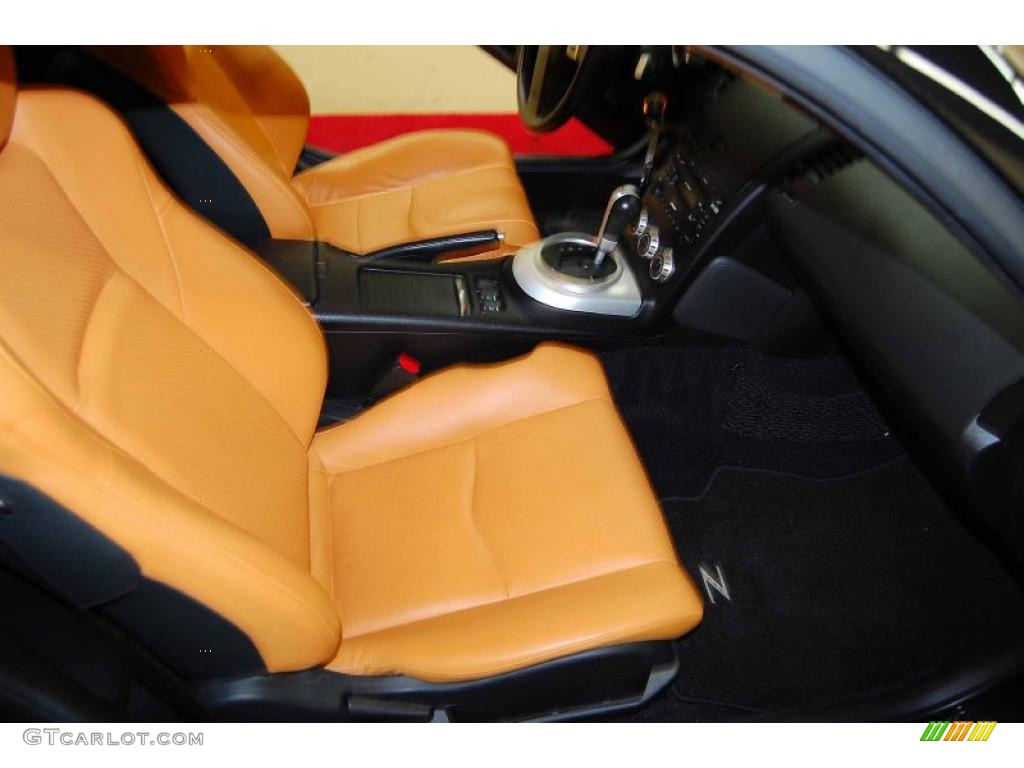 Burnt Orange Leather Interior 2006 Nissan 350Z Touring Coupe Photo #41296406