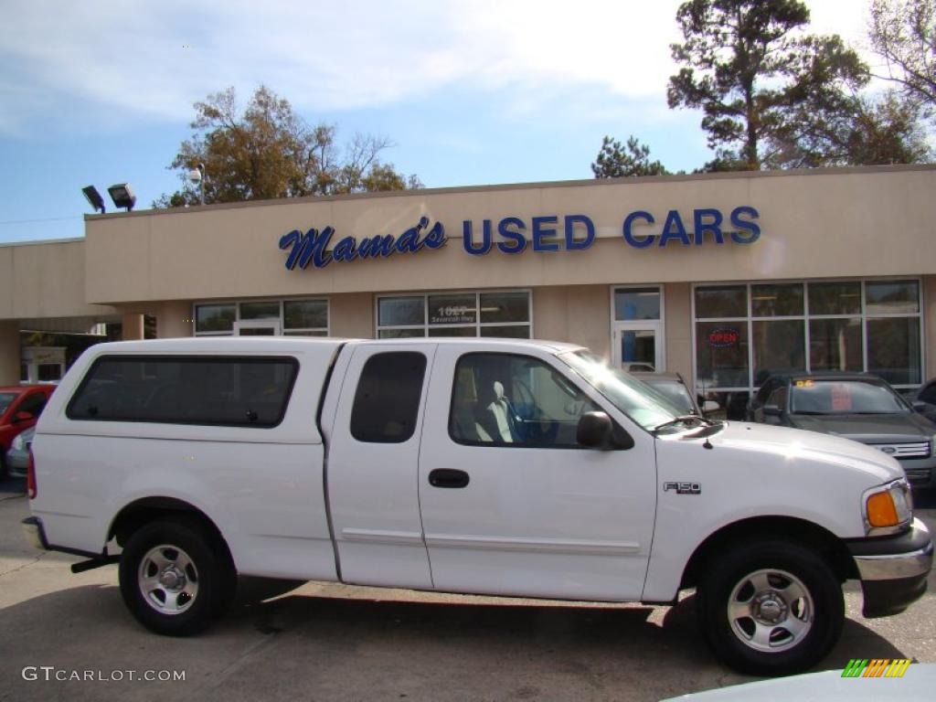 2004 F150 XLT Heritage SuperCab - Oxford White / Heritage Graphite Grey photo #2