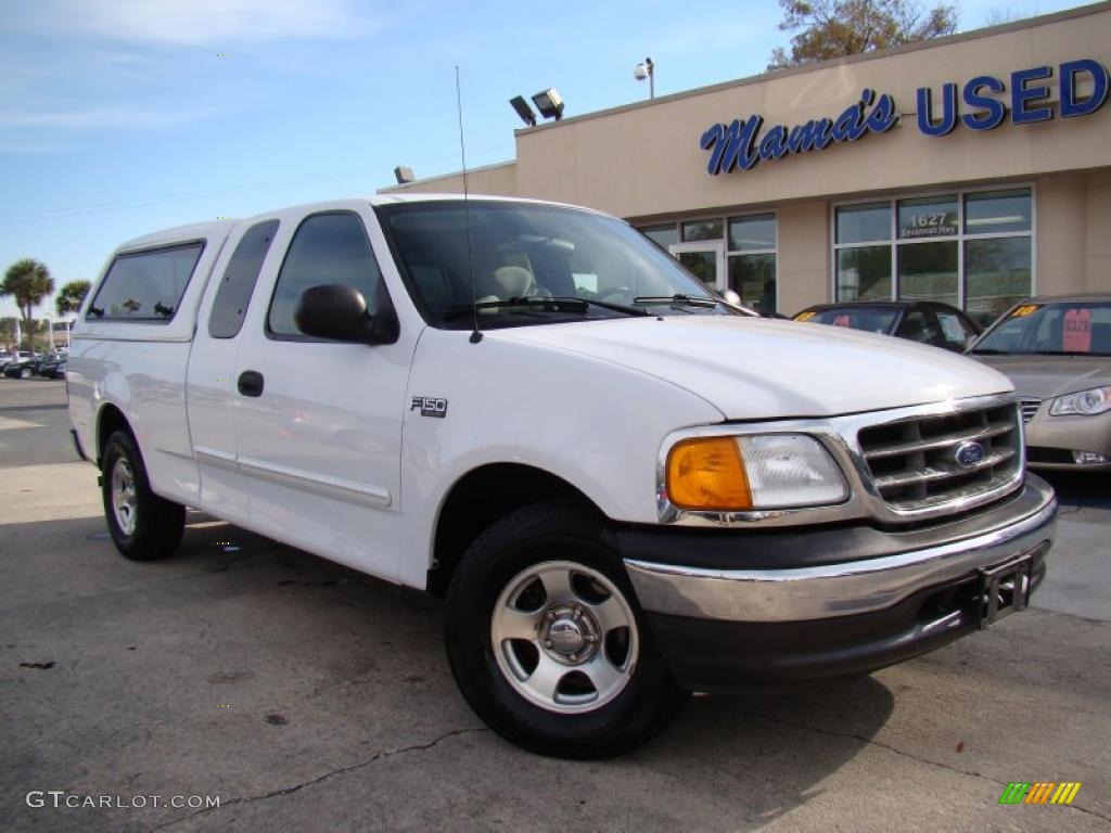 2004 F150 XLT Heritage SuperCab - Oxford White / Heritage Graphite Grey photo #30