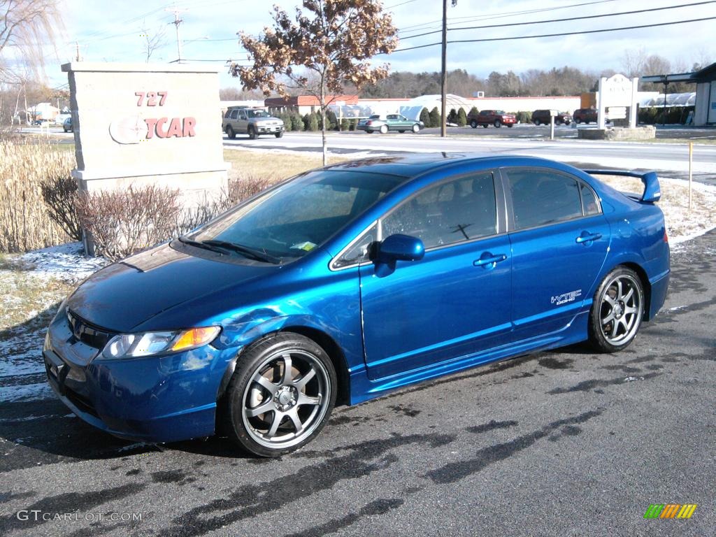 2008 Civic Si Sedan - Fiji Blue Pearl / Black photo #1