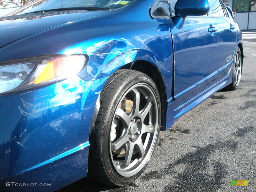 2008 Civic Si Sedan - Fiji Blue Pearl / Black photo #3