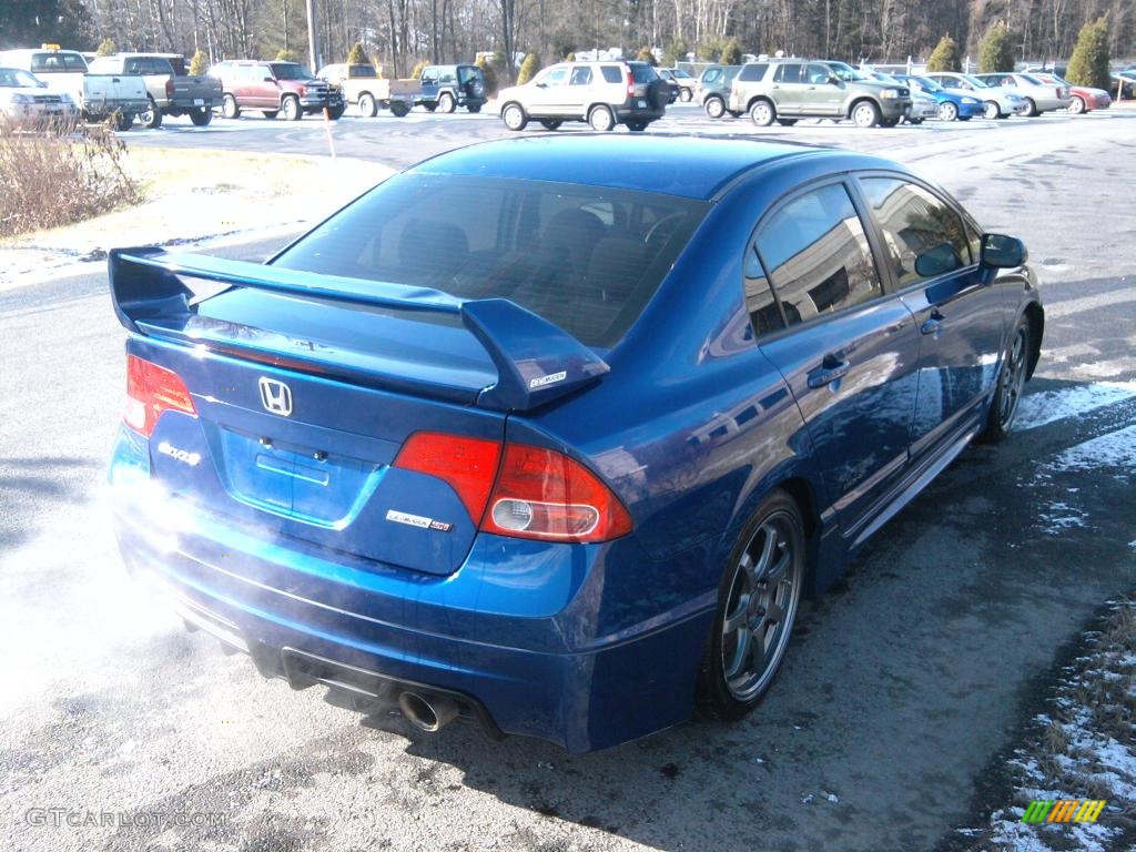 2008 Civic Si Sedan - Fiji Blue Pearl / Black photo #6