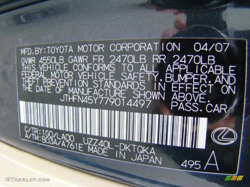 2007 SC Color Code 1G0 for Smoky Granite Mica Photo #41302784