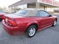 2001 Laser Red Metallic Ford Mustang V6 Convertible  photo #7