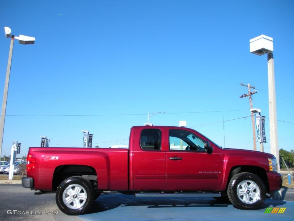 Deep Ruby Red Metallic 2009 Chevrolet Silverado 1500 LT Extended Cab Exterior Photo #41303820