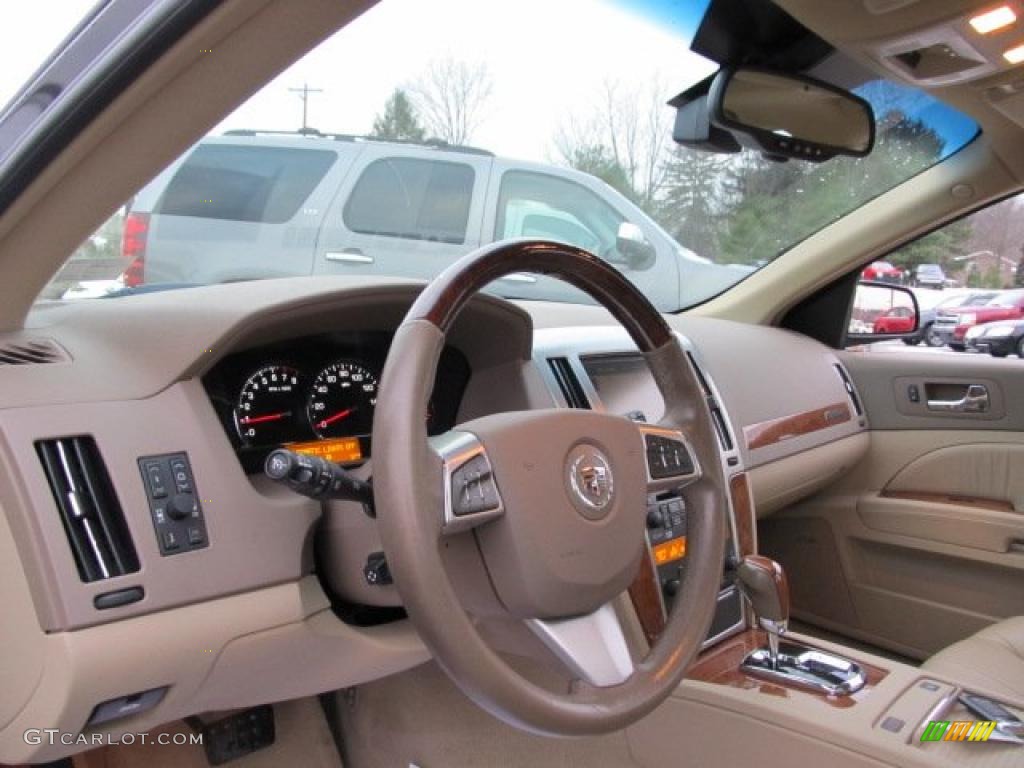 2008 Cadillac STS 4 V8 AWD Cashmere Steering Wheel Photo #41304168