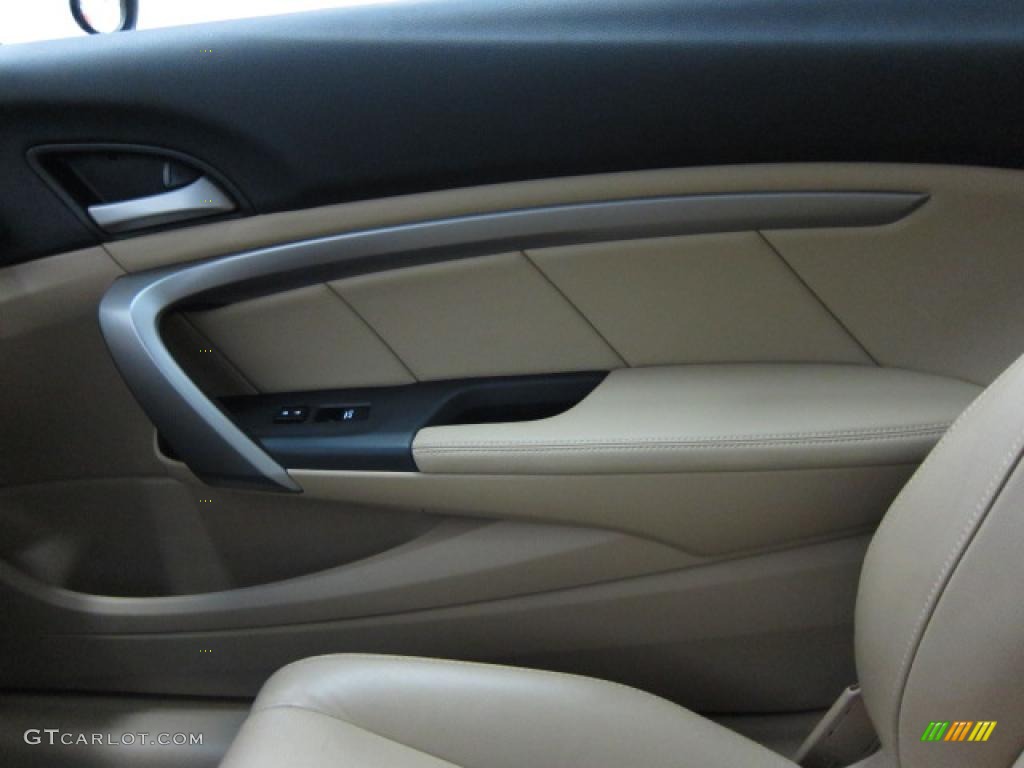 2009 Honda Accord EX-L V6 Coupe Ivory Door Panel Photo #41304272