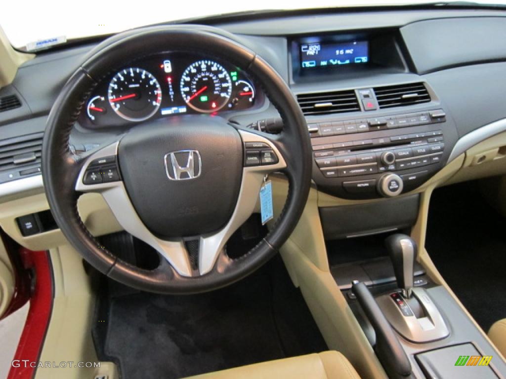 2009 Honda Accord EX-L V6 Coupe Ivory Dashboard Photo #41304292