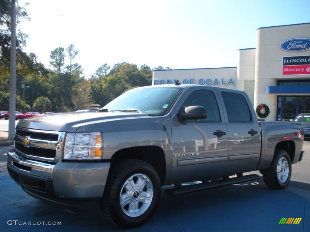 2009 Silverado 1500 LT Crew Cab - Graystone Metallic / Ebony photo #1