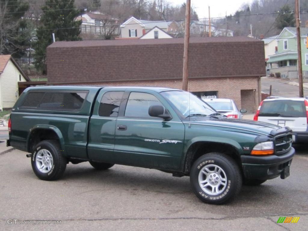Forest Green Pearl 2000 Dodge Dakota Sport Extended Cab 4x4 Exterior Photo #41306456