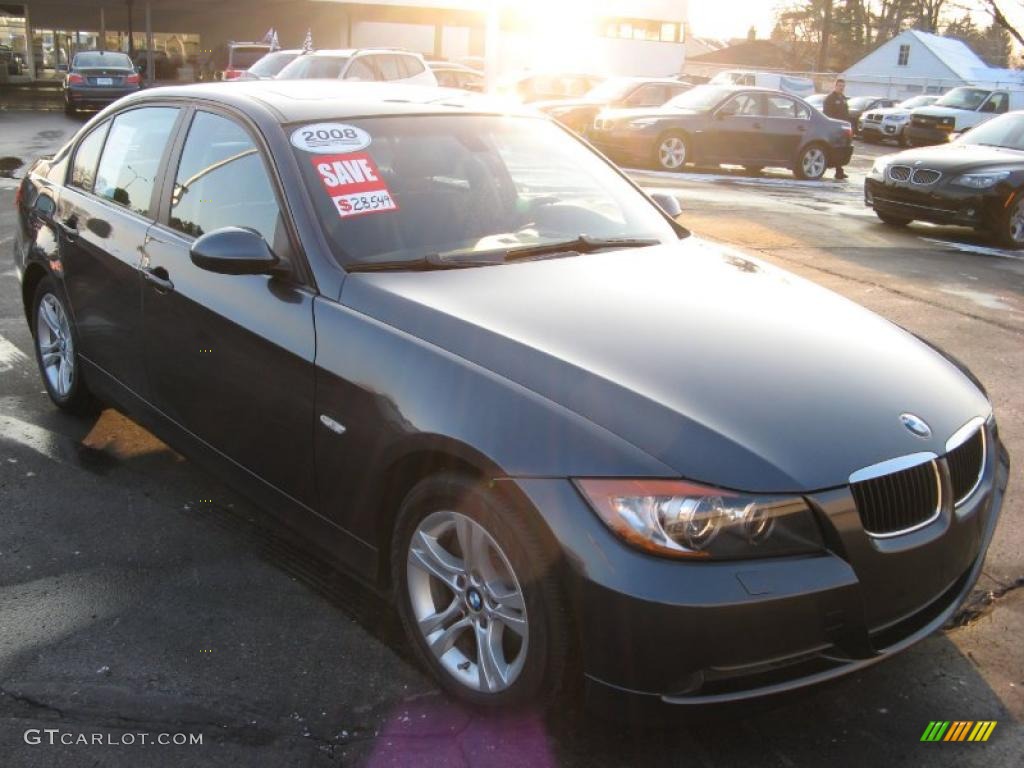 2008 3 Series 328xi Sedan - Sparkling Graphite Metallic / Black photo #6