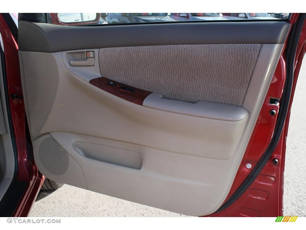 2008 Toyota Corolla LE Beige Door Panel Photo #41310455